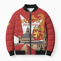 Valletta Malta Bomber Puffer Jacket Maltese Cross Citta Umilissima - Wonder Print Shop