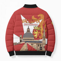 Valletta Malta Bomber Puffer Jacket Maltese Cross Citta Umilissima - Wonder Print Shop