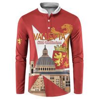 Valletta Malta Button Sweatshirt Maltese Cross Citta Umilissima - Wonder Print Shop