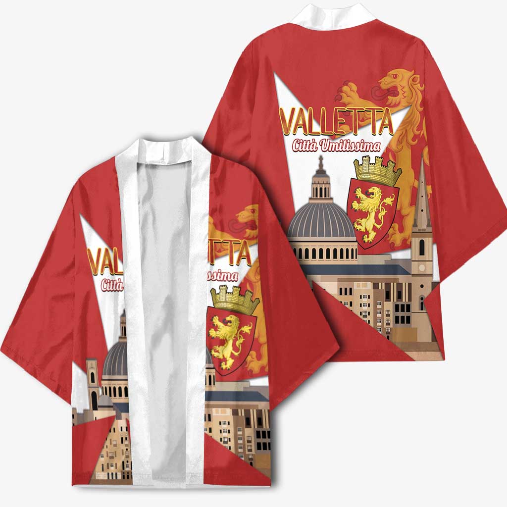 Valletta Malta Kimono Maltese Cross Citta Umilissima - Wonder Print Shop