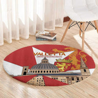 Valletta Malta Round Carpet Maltese Cross Citta Umilissima - Wonder Print Shop