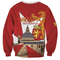 Valletta Malta Sweatshirt Maltese Cross Citta Umilissima - Wonder Print Shop