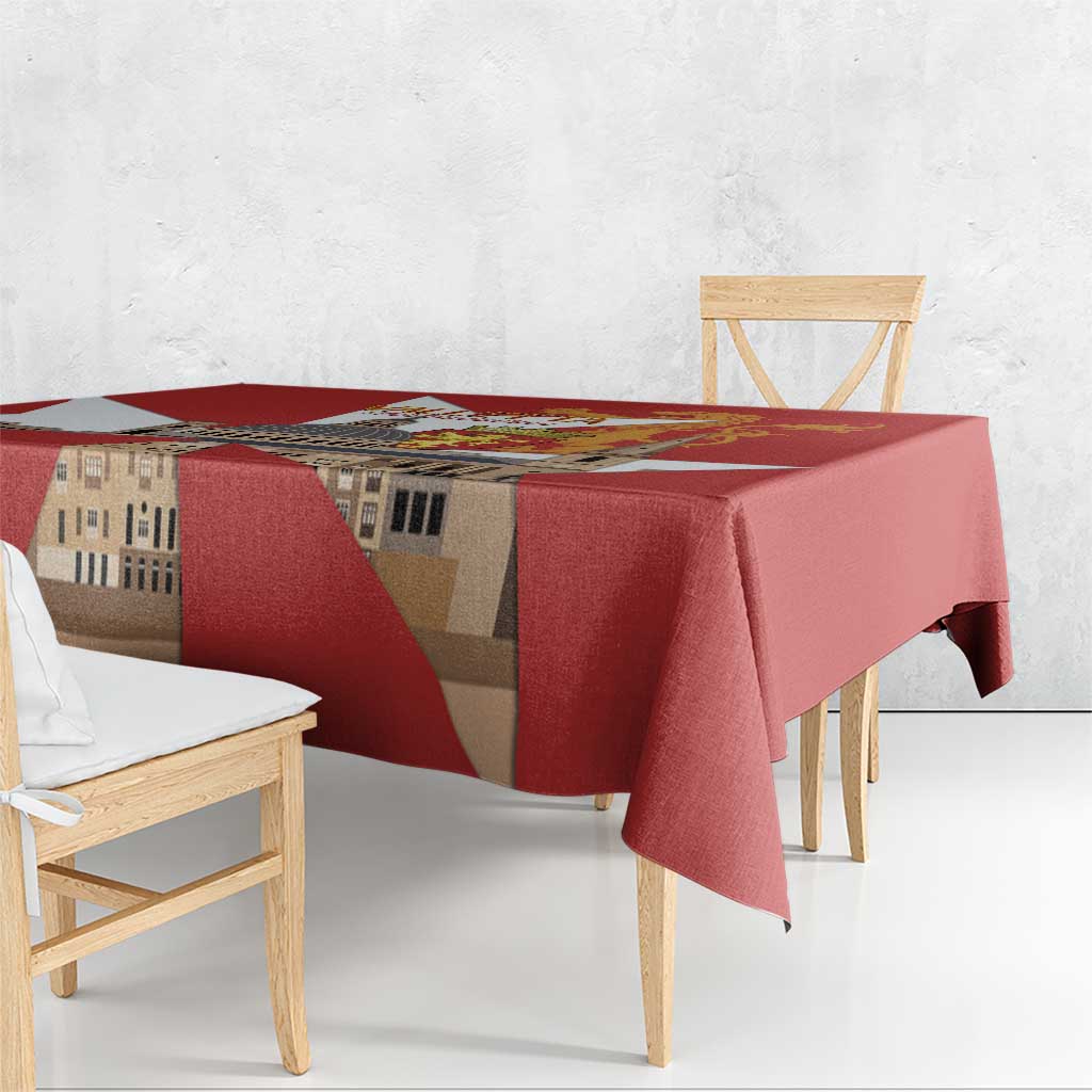 Valletta Malta Tablecloth Maltese Cross Citta Umilissima - Wonder Print Shop