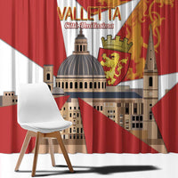 Valletta Malta Window Curtain Maltese Cross Citta Umilissima - Wonder Print Shop