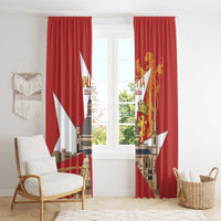 Valletta Malta Window Curtain Maltese Cross Citta Umilissima - Wonder Print Shop