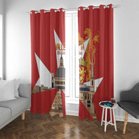 Valletta Malta Window Curtain Maltese Cross Citta Umilissima - Wonder Print Shop