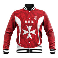 Malta Football Custom Baseball Jacket Come One Reds - Wonder Print Shop