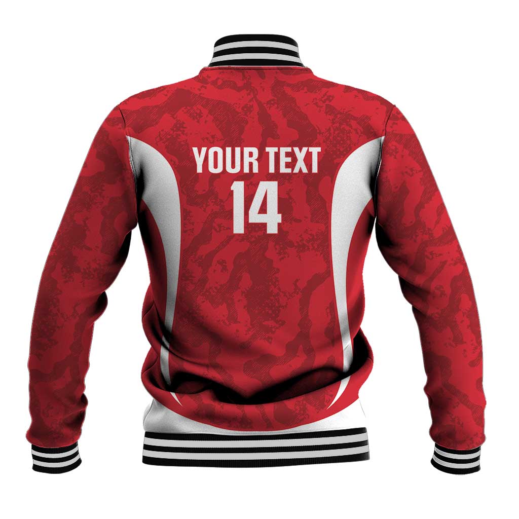 Malta Football Custom Baseball Jacket Come One Reds - Wonder Print Shop