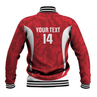 Malta Football Custom Baseball Jacket Come One Reds - Wonder Print Shop