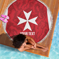 Malta Football Custom Beach Blanket Come One Reds - Wonder Print Shop