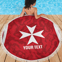 Malta Football Custom Beach Blanket Come One Reds - Wonder Print Shop