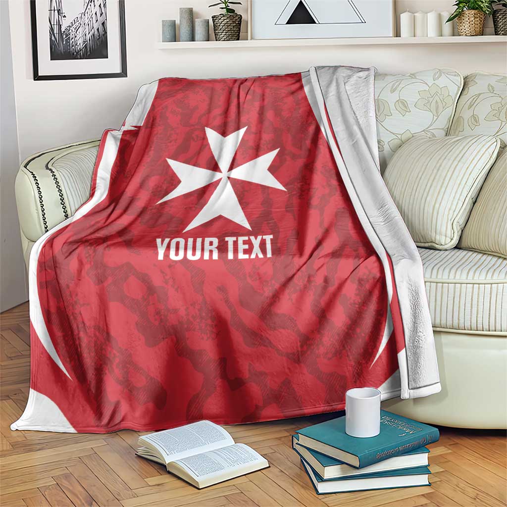 Malta Football Custom Blanket Come One Reds - Wonder Print Shop