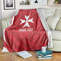 Malta Football Custom Blanket Come One Reds - Wonder Print Shop