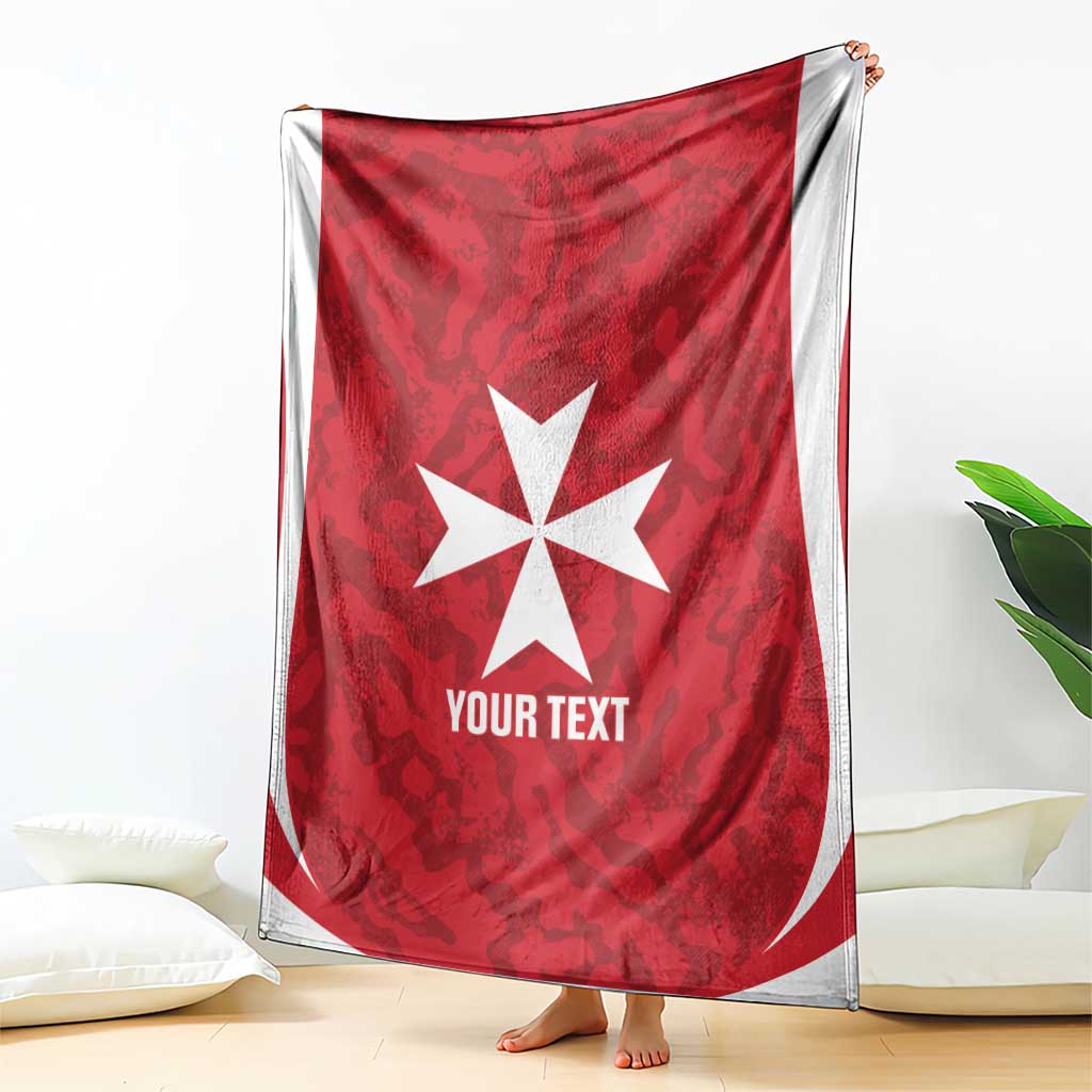 Malta Football Custom Blanket Come One Reds - Wonder Print Shop