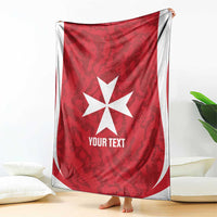 Malta Football Custom Blanket Come One Reds - Wonder Print Shop