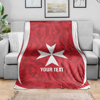 Malta Football Custom Blanket Come One Reds - Wonder Print Shop