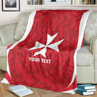 Malta Football Custom Blanket Come One Reds - Wonder Print Shop
