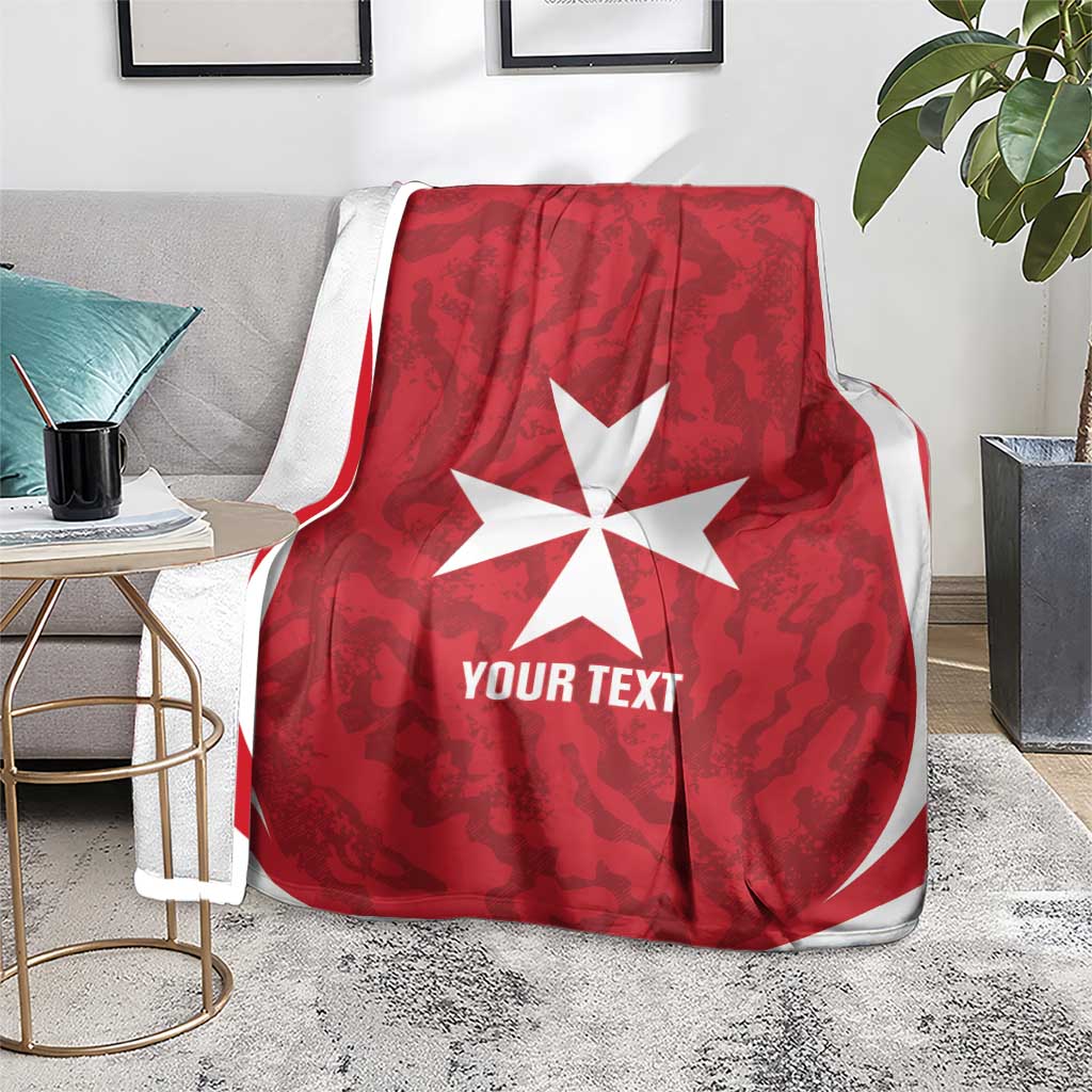 Malta Football Custom Blanket Come One Reds - Wonder Print Shop