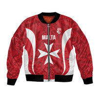 Malta Football Custom Bomber Jacket Come One Reds - Wonder Print Shop