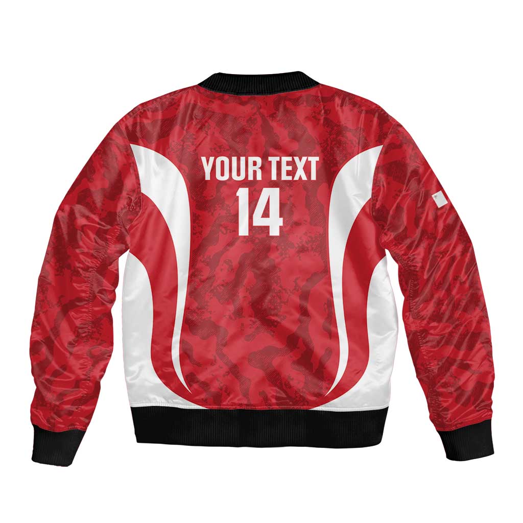 Malta Football Custom Bomber Jacket Come One Reds - Wonder Print Shop
