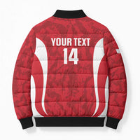 Malta Football Custom Bomber Puffer Jacket Come One Reds - Wonder Print Shop