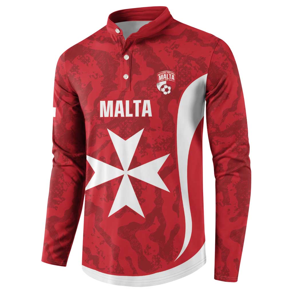 Malta Football Custom Button Sweatshirt Come One Reds - Wonder Print Shop
