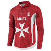 Malta Football Custom Button Sweatshirt Come One Reds - Wonder Print Shop
