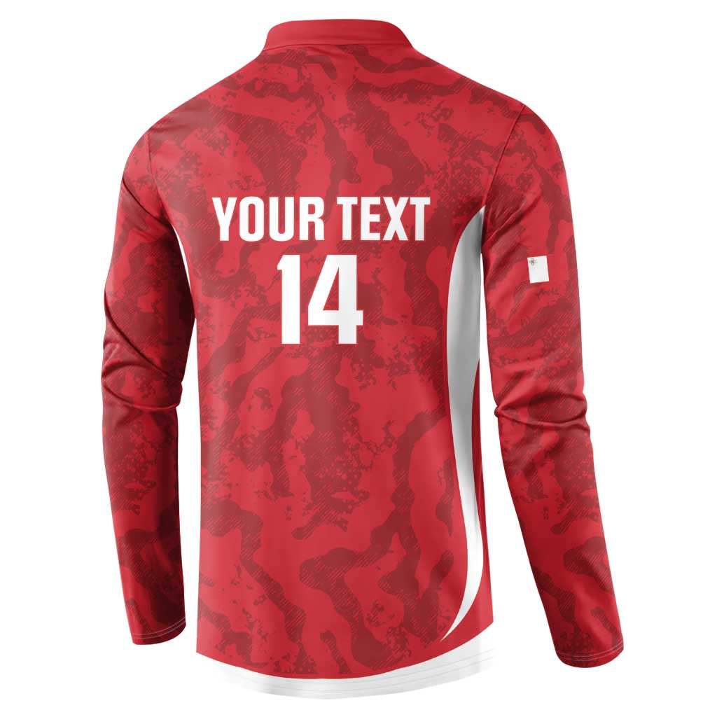 Malta Football Custom Button Sweatshirt Come One Reds - Wonder Print Shop