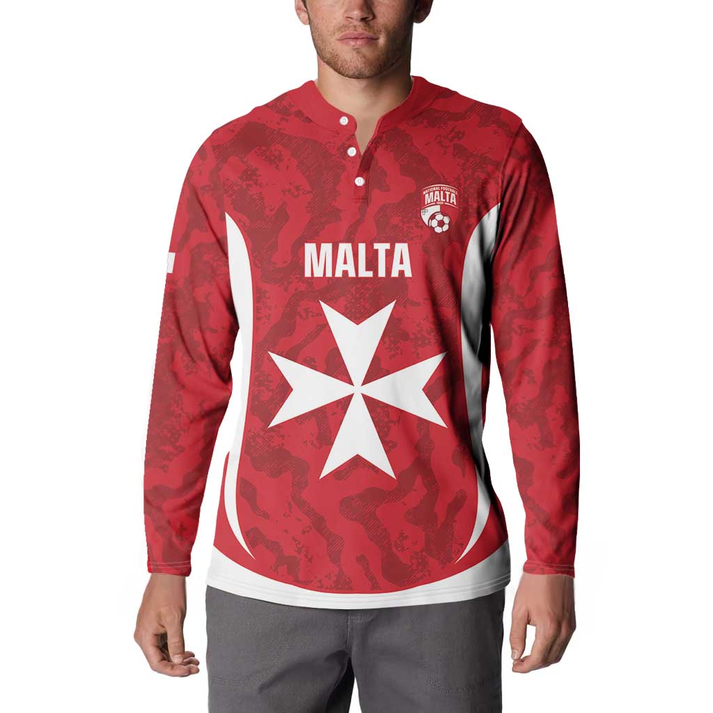 Malta Football Custom Button Sweatshirt Come One Reds - Wonder Print Shop