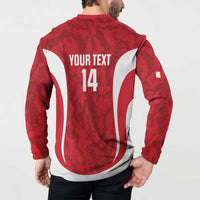 Malta Football Custom Button Sweatshirt Come One Reds - Wonder Print Shop