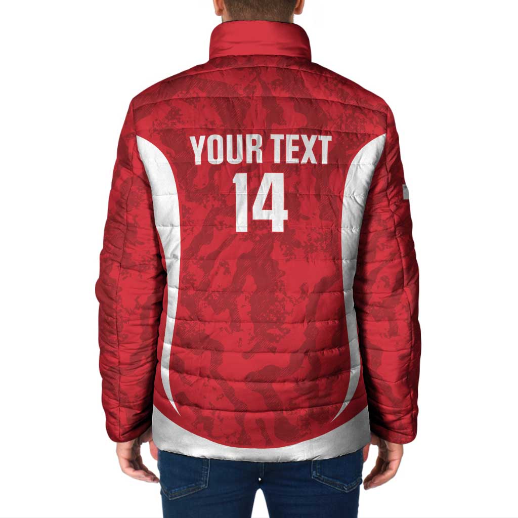 Malta Football Custom Padded Jacket Come One Reds - Wonder Print Shop