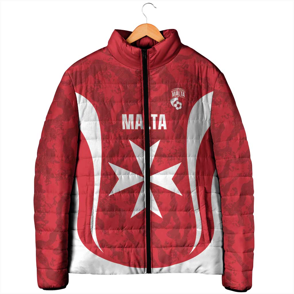 Malta Football Custom Padded Jacket Come One Reds - Wonder Print Shop