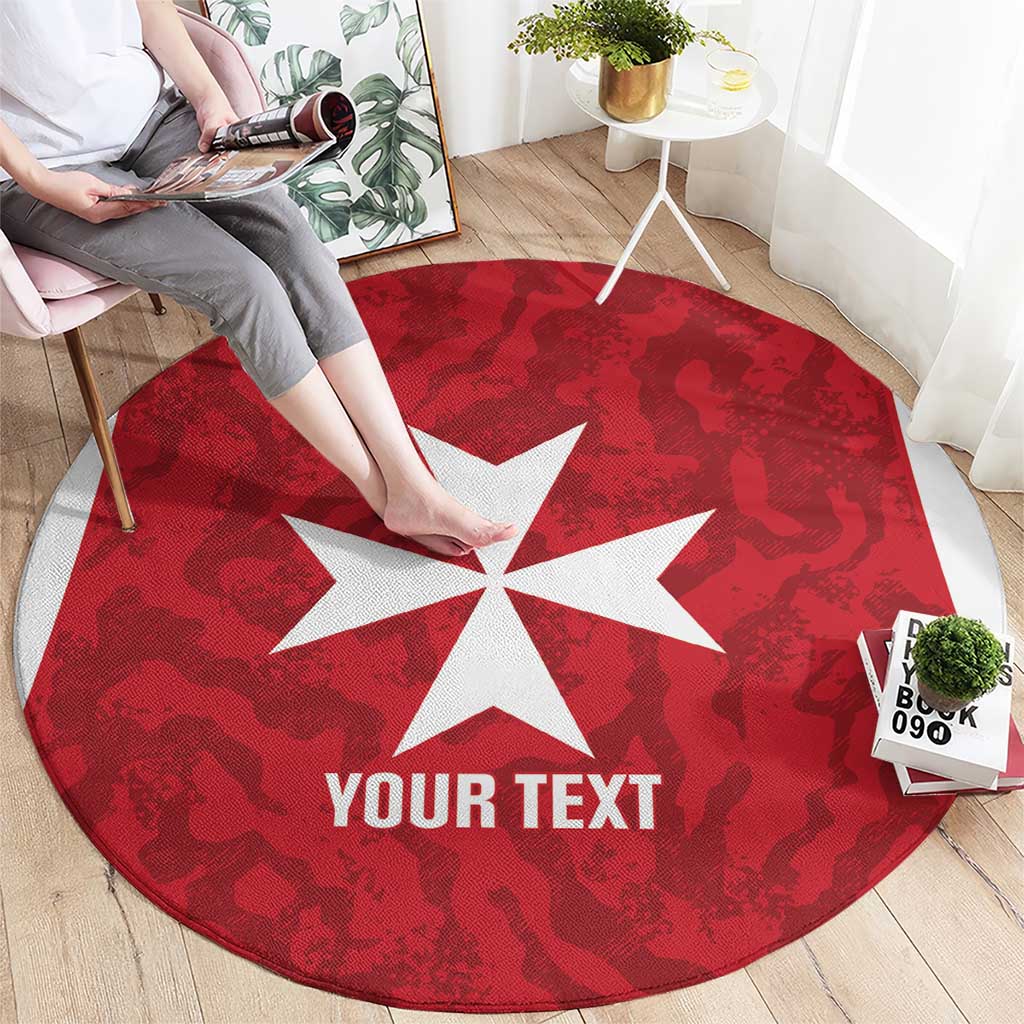 Malta Football Custom Round Carpet Come One Reds - Wonder Print Shop