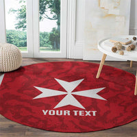 Malta Football Custom Round Carpet Come One Reds - Wonder Print Shop