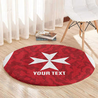 Malta Football Custom Round Carpet Come One Reds - Wonder Print Shop