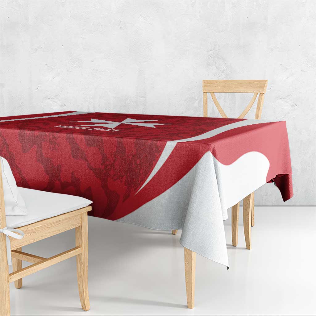 Malta Football Custom Tablecloth Come One Reds - Wonder Print Shop