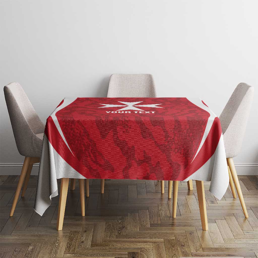 Malta Football Custom Tablecloth Come One Reds - Wonder Print Shop