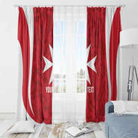 Malta Football Custom Window Curtain Come One Reds - Wonder Print Shop