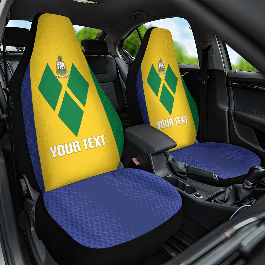 Custom Saint Vincent and the Grenadines Football Car Seat Cover Go Champions Vincy Heat - Wonder Print Shop