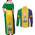 Custom Saint Vincent and the Grenadines Football Couples Matching Off Shoulder Maxi Dress and Long Sleeve Button Shirt Go Champions Vincy Heat