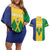 Custom Saint Vincent and the Grenadines Football Couples Matching Off Shoulder Short Dress and Hawaiian Shirt Go Champions Vincy Heat