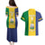 Custom Saint Vincent and the Grenadines Football Couples Matching Puletasi and Hawaiian Shirt Go Champions Vincy Heat