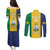 Custom Saint Vincent and the Grenadines Football Couples Matching Puletasi and Long Sleeve Button Shirt Go Champions Vincy Heat