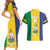 Custom Saint Vincent and the Grenadines Football Couples Matching Short Sleeve Bodycon Dress and Hawaiian Shirt Go Champions Vincy Heat