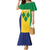 Custom Saint Vincent and the Grenadines Football Family Matching Mermaid Dress and Hawaiian Shirt Go Champions Vincy Heat - Wonder Print Shop