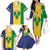 Custom Saint Vincent and the Grenadines Football Family Matching Off The Shoulder Long Sleeve Dress and Hawaiian Shirt Go Champions Vincy Heat