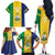 Custom Saint Vincent and the Grenadines Football Family Matching Off The Shoulder Long Sleeve Dress and Hawaiian Shirt Go Champions Vincy Heat