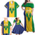 Custom Saint Vincent and the Grenadines Football Family Matching Off Shoulder Maxi Dress and Hawaiian Shirt Go Champions Vincy Heat - Wonder Print Shop