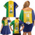 Custom Saint Vincent and the Grenadines Football Family Matching Off Shoulder Short Dress and Hawaiian Shirt Go Champions Vincy Heat - Wonder Print Shop