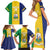 Custom Saint Vincent and the Grenadines Football Family Matching Short Sleeve Bodycon Dress and Hawaiian Shirt Go Champions Vincy Heat - Wonder Print Shop